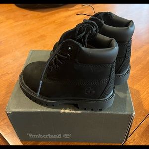 Toddler Timberland Premium Black Boots Size 6M